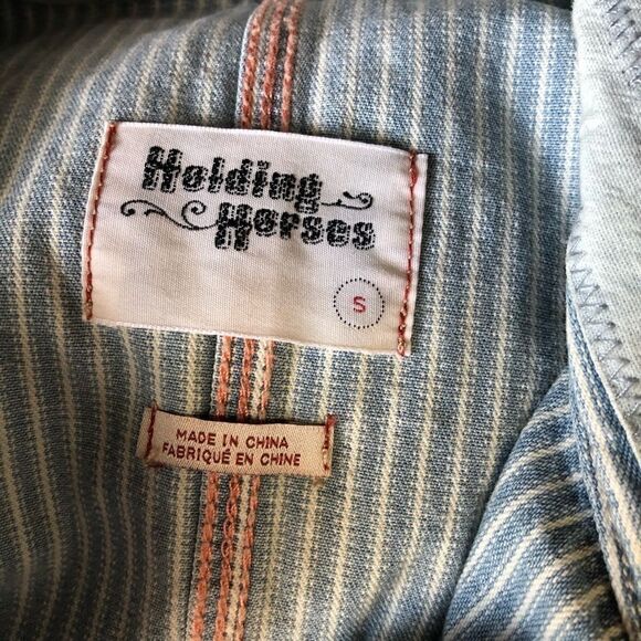 Anthro Holding Horse Patchwork Denim Jacket - Picture 8 of 8